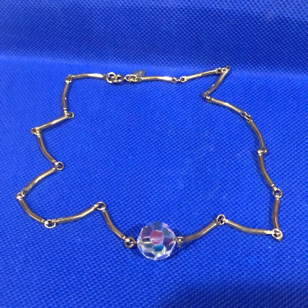 Sarah Coventry Mirage Choker Necklace Aurora Borealis 1975 16 Inch